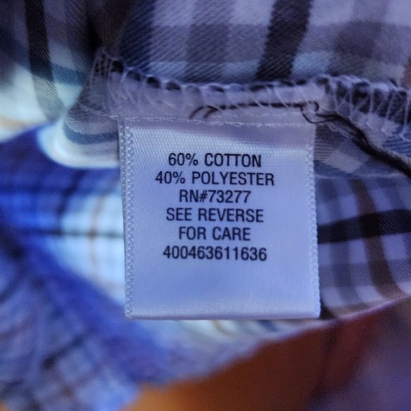 Men's XL Croft & Barrow White/Blue/Black/Tan Long Sleeve Button Down Shirt - Picture 10 of 11